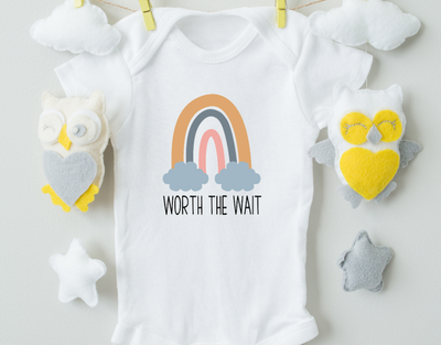 Worth The Wait Cotton Baby Bodysuit Amber Amymone