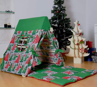 Climbing Triangle with Tent Cover, Mat, Ramp Red Oceanus
