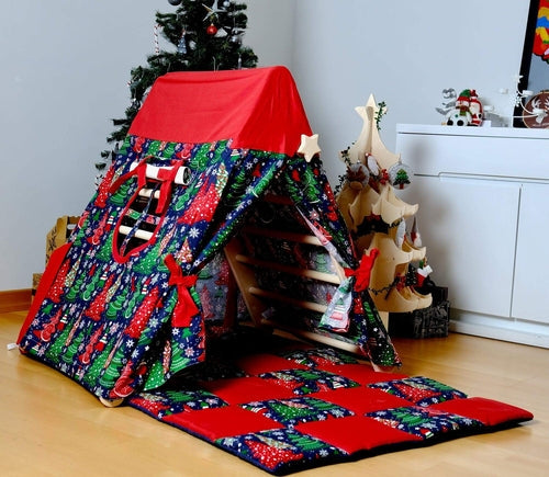 Climbing Triangle with Tent Cover, Mat, Ramp Red Oceanus