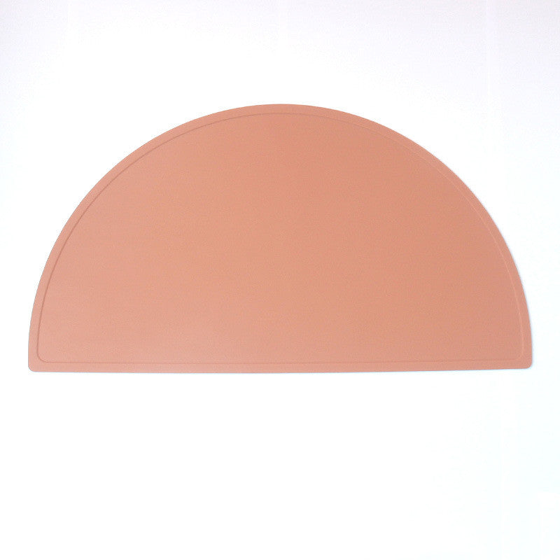 Food Grade Silicone Round Children Waterproof Placemat Maroon Asteria