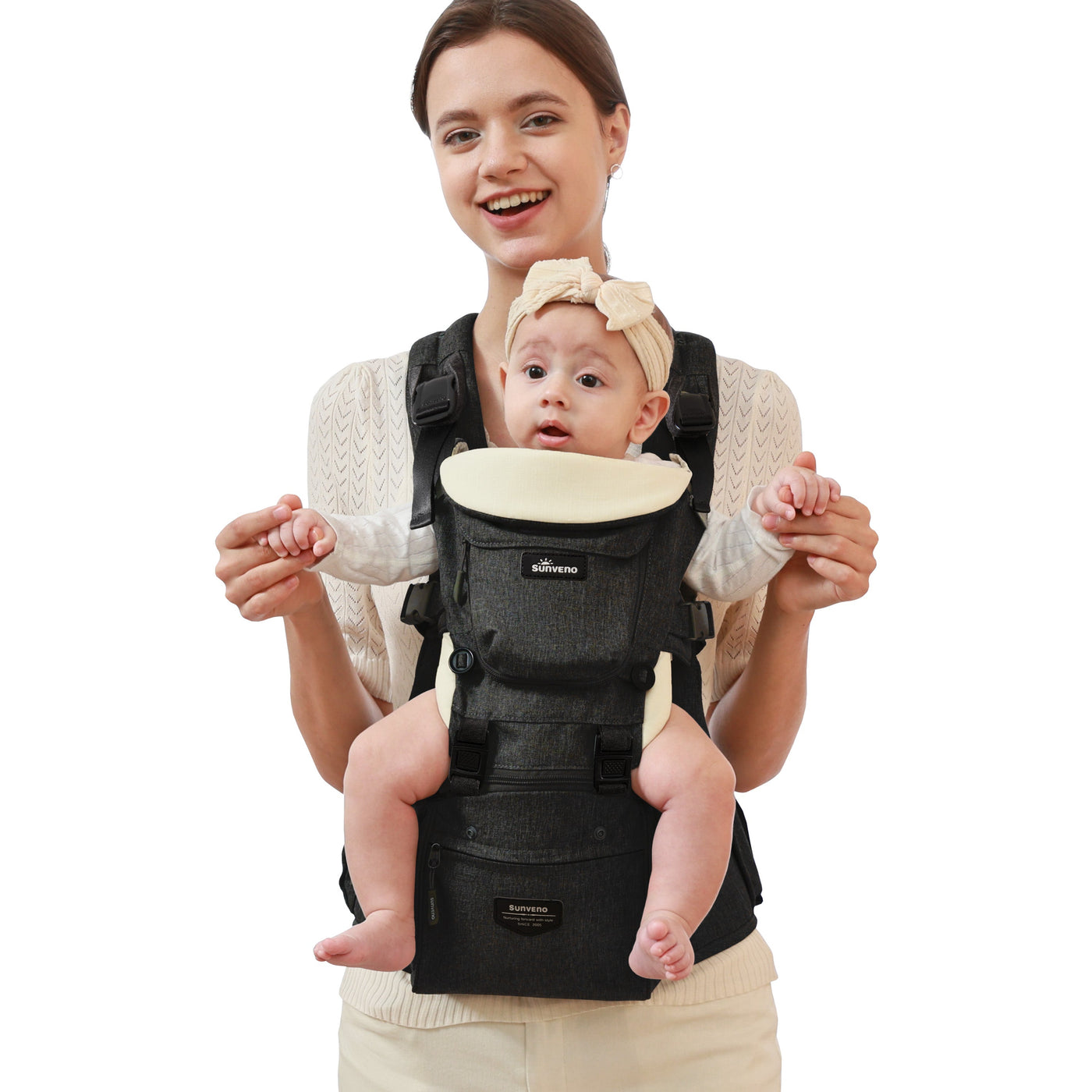 Ergonomic 3-in-1 Baby Carrier and Hipseat Maroon Chronos