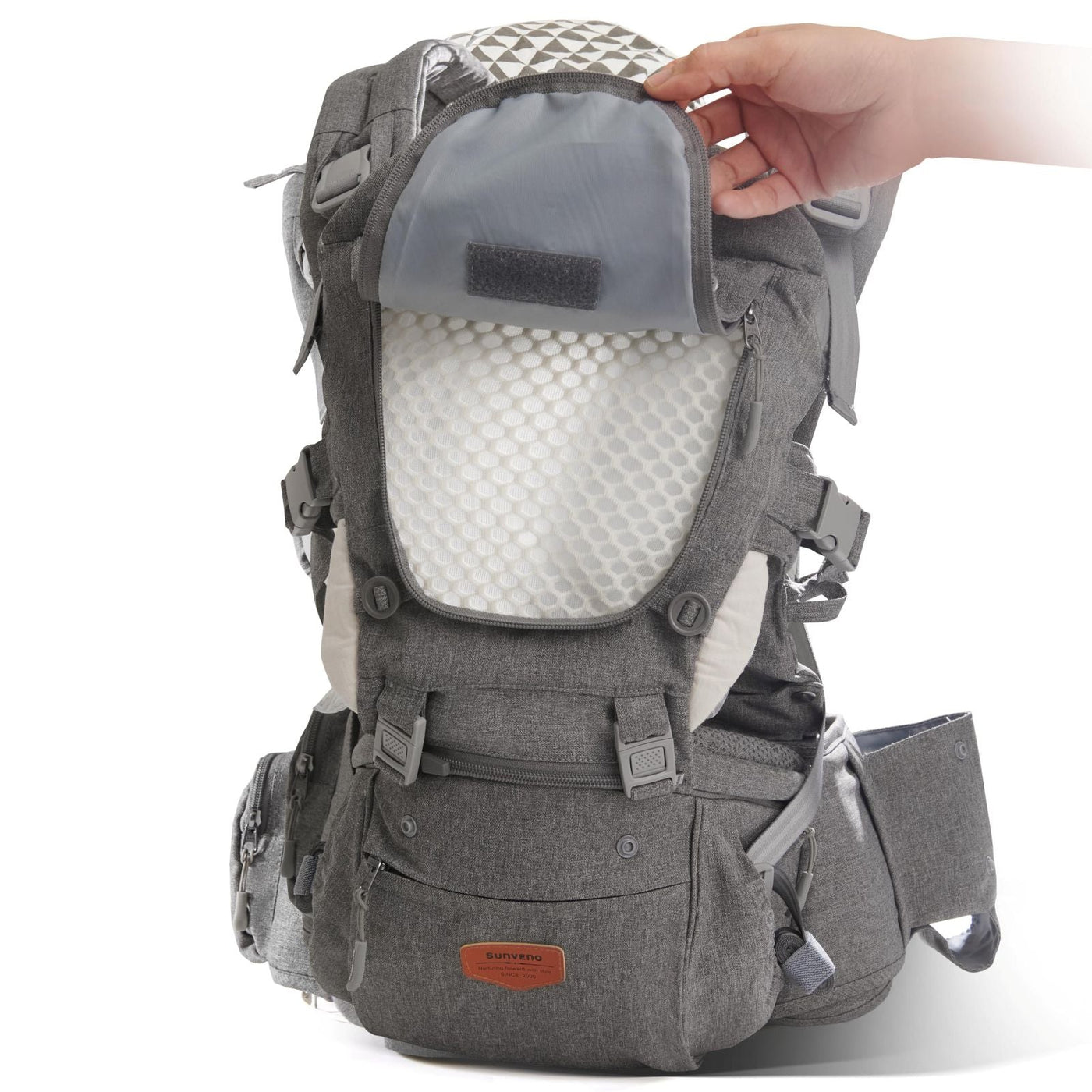 Ergonomic 3-in-1 Baby Carrier and Hipseat Maroon Chronos