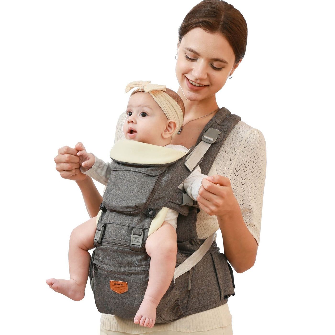 Ergonomic 3-in-1 Baby Carrier and Hipseat Maroon Chronos