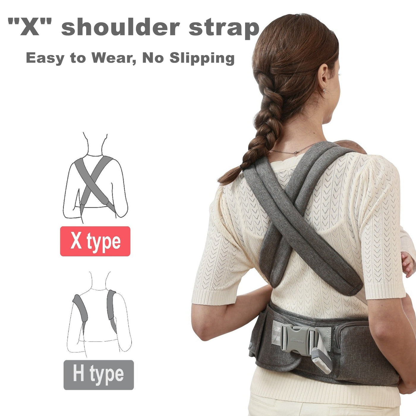 Ergonomic 3-in-1 Baby Carrier and Hipseat Maroon Chronos