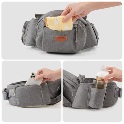 Ergonomic 3-in-1 Baby Carrier and Hipseat Maroon Chronos
