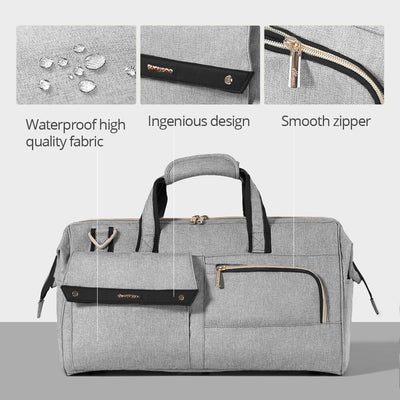 3 in 1 Weekender Travel Luggage Maroon Chronos