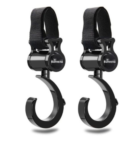 Universal Stroller Hooks 2 Pack Maroon Chronos