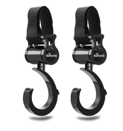 Universal Stroller Hooks 2 Pack Maroon Chronos