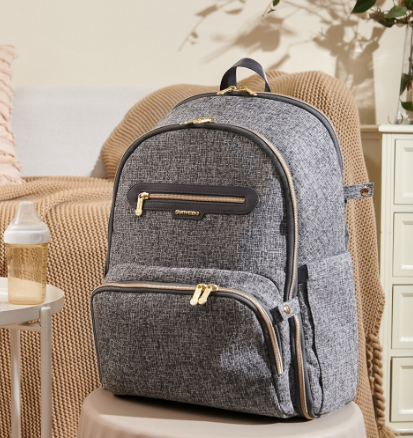 Foldable Backpack Diaper Bag Maroon Chronos