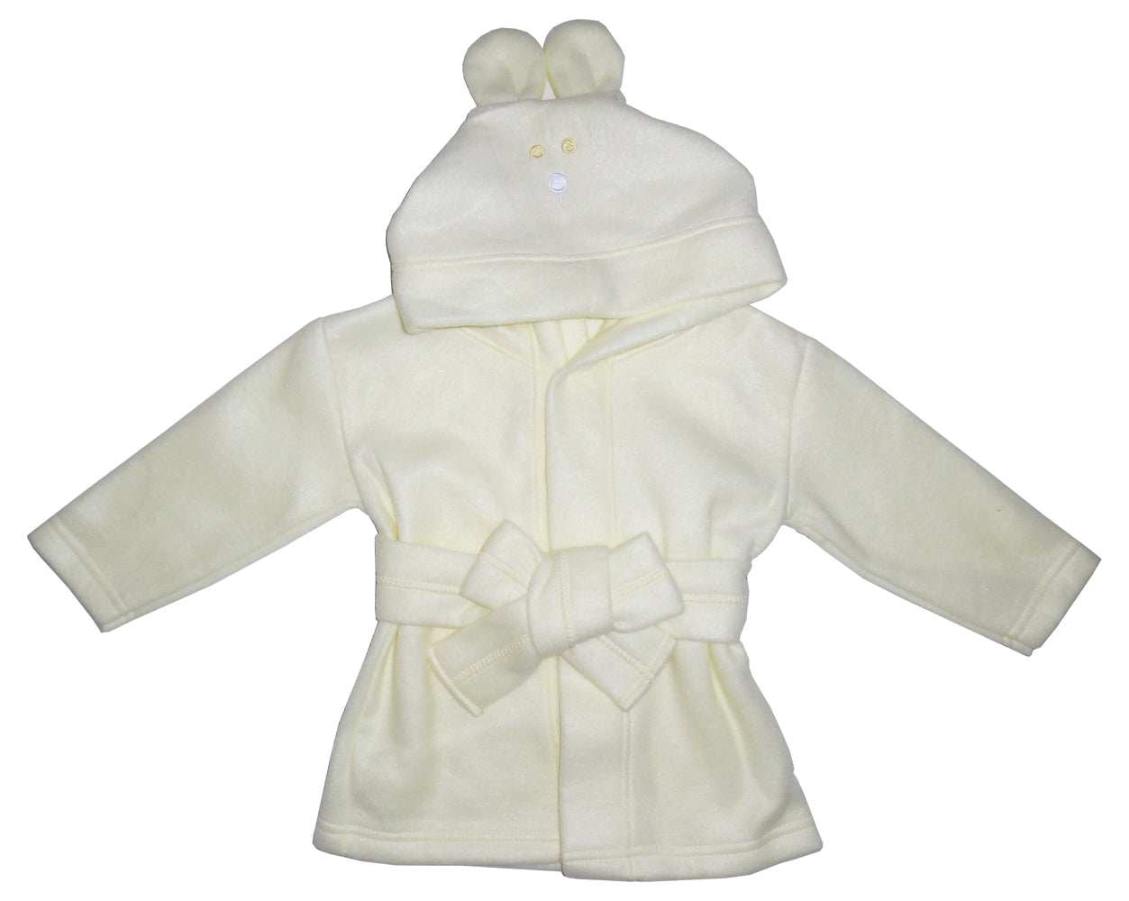 Fleece Robe With Hoodie Yellow Emerald Clover