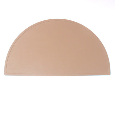 Food Grade Silicone Round Children Waterproof Placemat Maroon Asteria