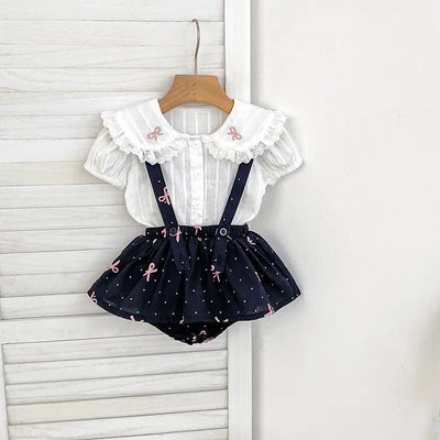 Summer Hot Selling Baby Kids Girls Sleeveless Dots Pattern Strap Chocolate Lily
