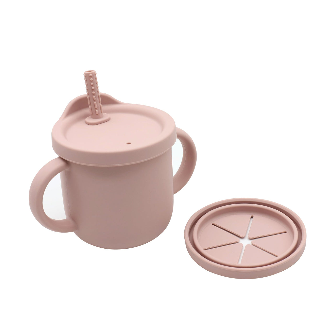 Baby Anti-Drop And Anti-Spill Binaural Learning Drinking Cup silicone Chocolate Lily