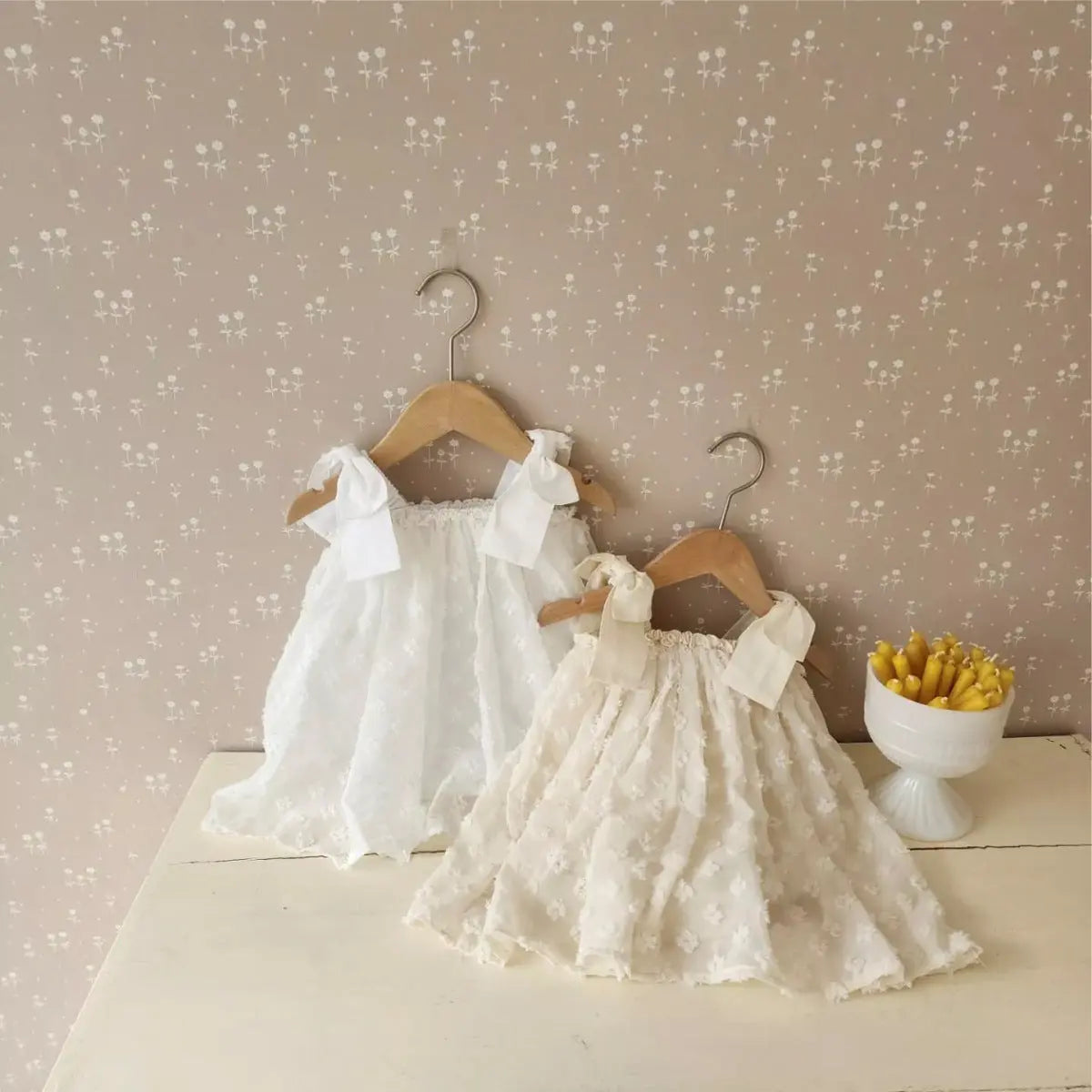 Summer Hot Selling Baby Kids Girls Sleeveless Flowers Jacquard Pattern Chocolate Lily