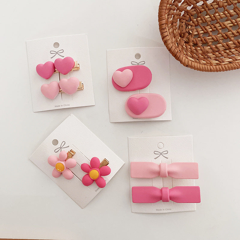 Sweet Pink Collection: Versatile Heart Clip With Adorable Bow, Perfect Chocolate Lily