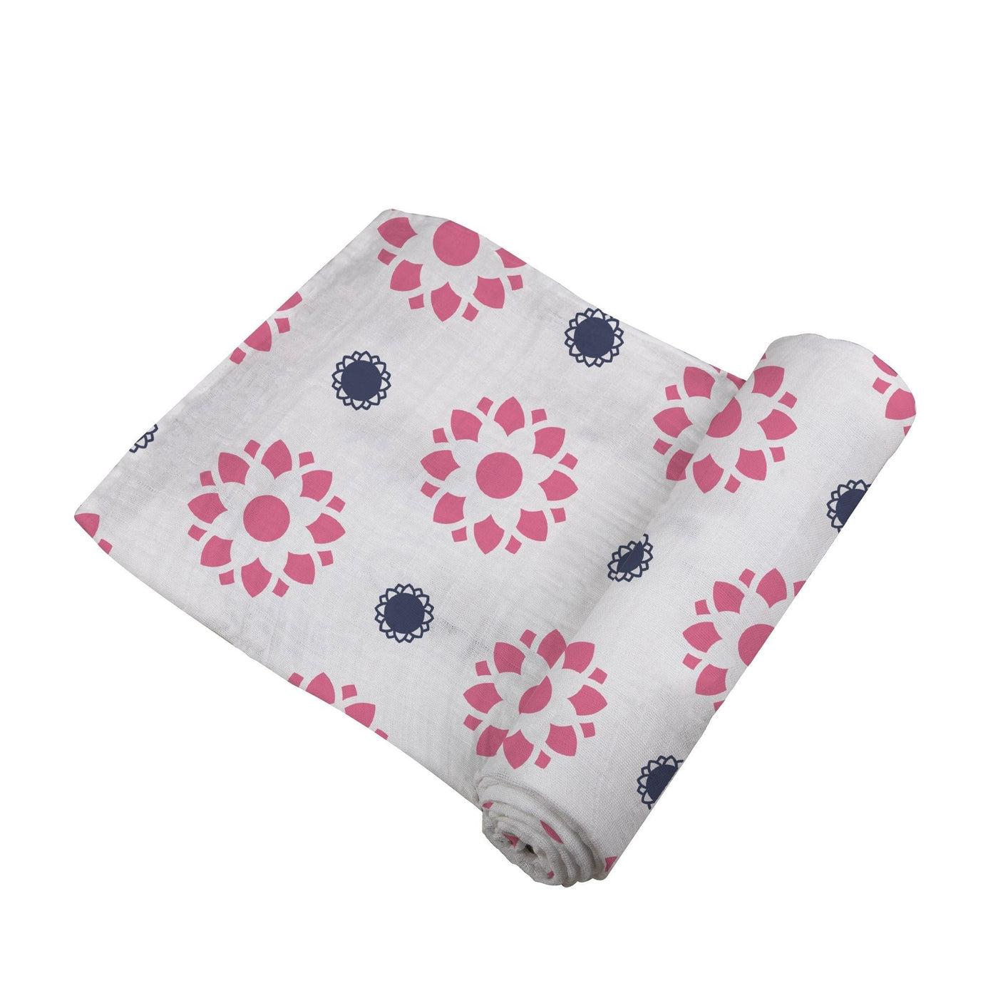 Primrose Indigo Cotton Muslin Swaddle Lavender Charlie